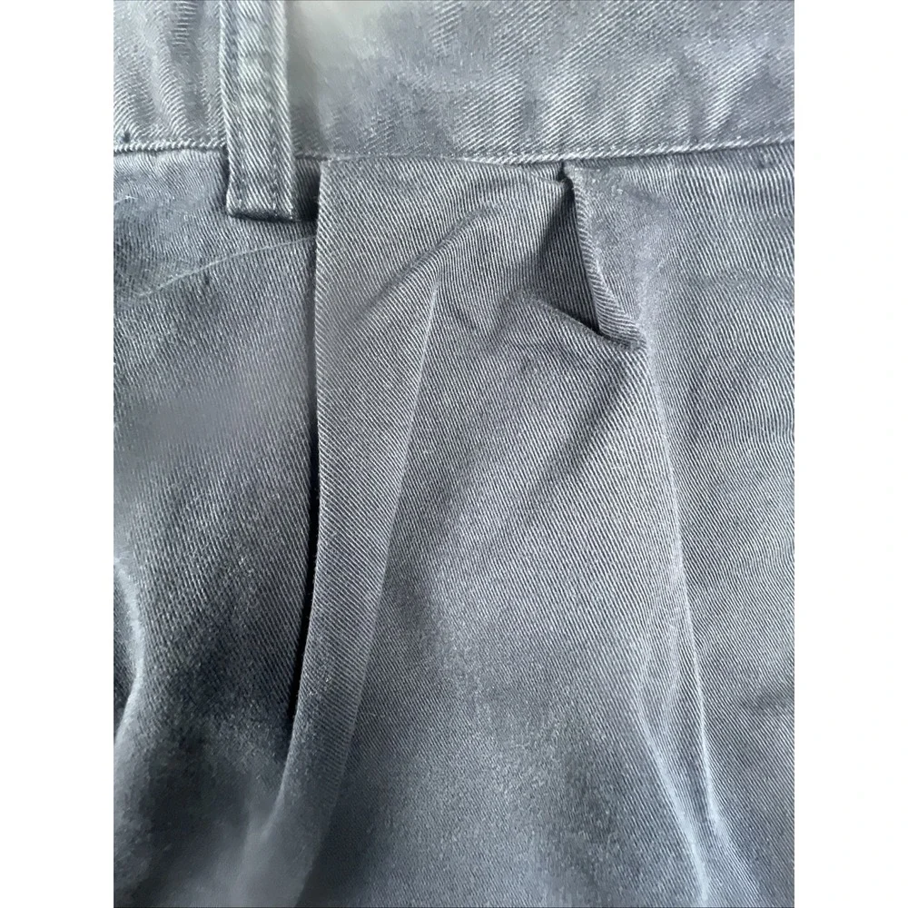 Polo Ralph Lauren Andrew Chino Shorts Mens 40 Navy Blue Pleated Cotton 6in